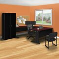 Regency Desk Shell, 96 D X 72 W X 29 H, Mahogany, Wood|Metal MUDS723042MH